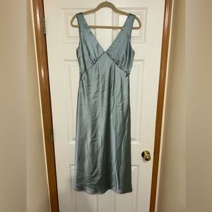 Park & Fifth Fremont Satin Dress in Sage